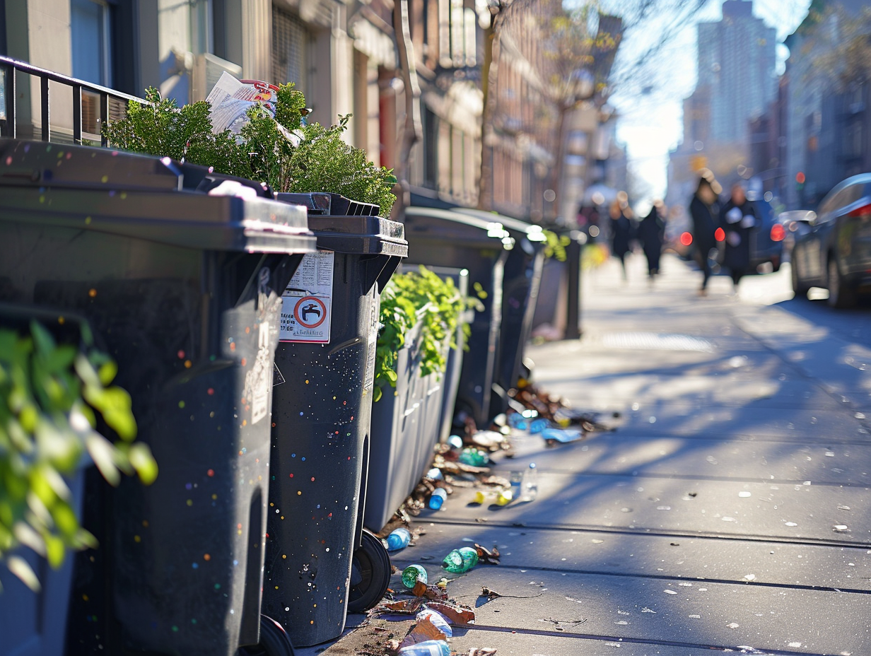Règles de placement des poubelles sur trottoir : conseils et normes municipales