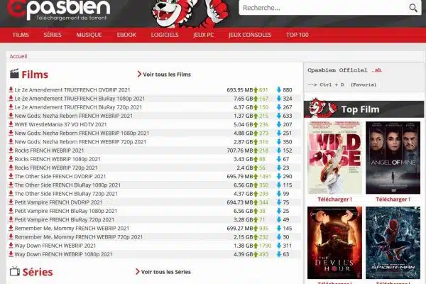 Cpasbien : films et séries en torrent, concurrents et alternatives