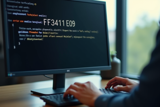 Ecran d'ordinateur affichant le code erreur F34111009